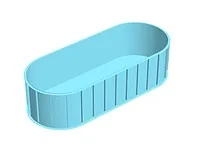 3D-модель овальной чаши бассейна