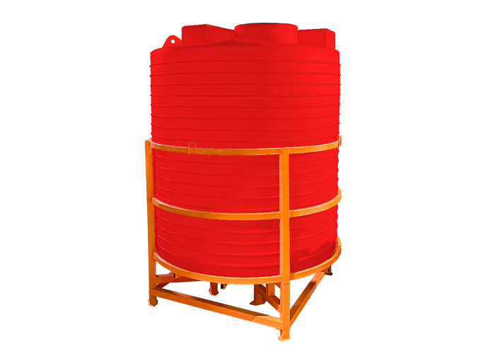 Емкость полного слива 10000л усиленная. Цвет синий. С обрешеткой