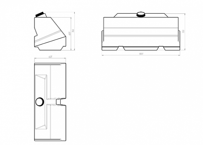 Схемаи размеры бака 450 литров для системы обеспыливания улиц