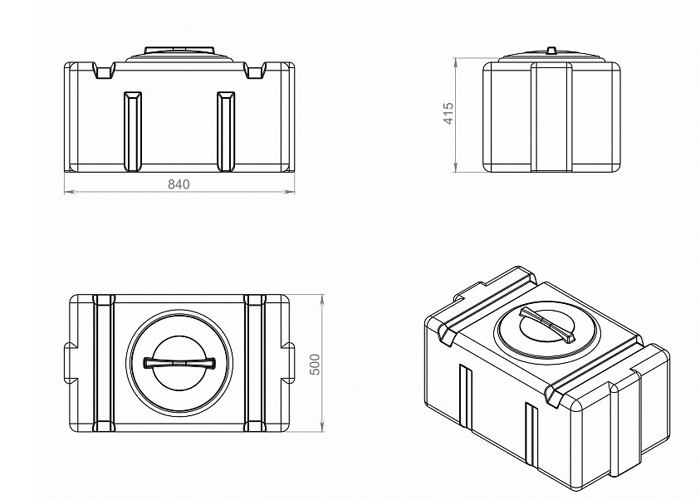 Схема и размеры бака для душа 150 литров